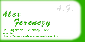 alex ferenczy business card